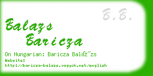 balazs baricza business card